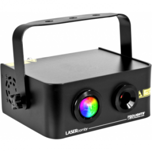 Prolights LASERCOMBY - Combo laser projector, 9 W RGB LED + green (40 mW), red (100 mW), DMX