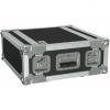 FCX104MK2/B - 19&quot; flightcase - 4HE - 360mm depth - 19&quot; mounting profile on front &amp; rear - Black version - 19&quot; mounting profile on front &amp; rear