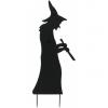 Europalms silhouette metal witch with spoon,