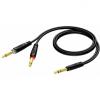 Ref721/1.5-h - 6.3 mm jack male stereo - 2 x 6.3 mm jack male - 1.5