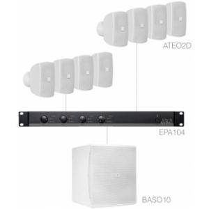 AUDAC SUBLI2.9E/W Sistem  de sonorizare 8 x ATEO2D + BASO10 + EPA104 " Alb