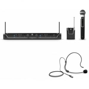 LD Systems U308 HBH 2 - Wireless microphone system with bodypack, headset and handheld microphone dynamic,  863 - 865 MHz + 823 - 832 MHz