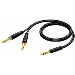 REF721/3-H - 6.3 mm Jack male stereo - 2 x 6.3 mm Jack male - 3 meter - hanger