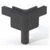 Adam Hall Hardware Q 4502 MDG - Corner for Lid Location male dark grey