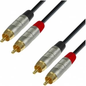 Adam Hall Cables K4 TCC 0090 - Audio Cable REAN 2 x RCA male to 2 x RCA male 0.9 m
