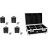 Eurolite set 4x akku tl-3 tcl quickdmx + case with