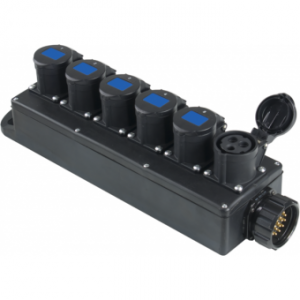 PBB1610 - Electric distribution box, 16A 19p input plug, output sockets 6x16A 3p