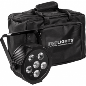 Prolights LUMIPACK6UQ - Kit de 4 LUMIPAR6UQ, geanta de nailon, cabluri DMX/Power, telecomanda IRC