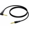 CLA650/1.5 - 6.3 mm Jack male mono - 6.3 mm Jack male mono angled - for guitar - 1,5 meter