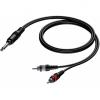 CAB719/3 - 6.3 mm Jack male stereo - 2 x RCA/Cinch male - 3 meter