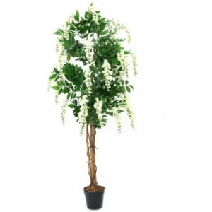 EUROPALMS Wisteria, artificial plant, white, 180cm