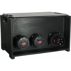 PBC12521 - Power-box, 125A 5p input plug, output sockets 2x63A 5p socket