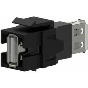 VCK622/B - Keystone adapter - USB 2.0 A - USB 2.0 A - Black