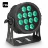 Cameo FLAT PRO&reg; 12 IP65 - 12 x 10 W FLAT LED Outdoor RGBWA PAR Light in Black Housing