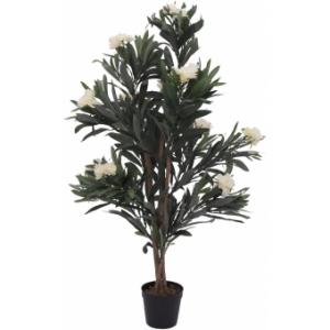 EUROPALMS Oleander tree, artificial plant, white, 120 cm