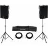 Omnitronic set 2x xkb-212a + speaker stand move mk2