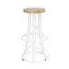 Alutruss bar stool, curved white