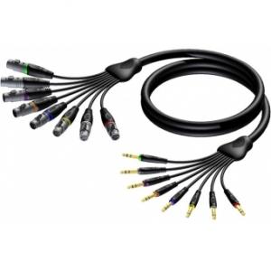 REF8019/5-H - Multi core cable - 8 x XLR female - 8 x 6.3 mm Jack male stereo - 5 meter - hanger