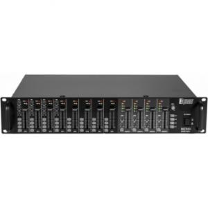 Mixer Rack ProAudio MZX84 4-zone mixer, 2U rack, equipped with 8 inputs and 4 assignable outputs