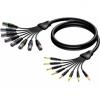 REF8027/5-H - Multi core cable - 8 x XLR male - 6.3 mm Jack male mono - 5 meter - hanger