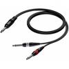 CAB721/1.5 - 6.3 mm Jack male stereo - 2 x 6.3 mm Jack male - 1,5 meter
