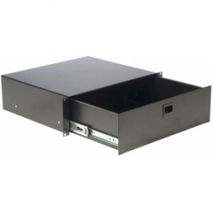 RD312/B - 19&quot; rack drawer - 3 unit - Black