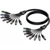 Ref8029/5-h - multi core cable - 4 x xlr male &amp; 4 x xlr female - 4