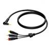 CAV111 - 3.5 mm Jack male stereo (4-pole) to 3 x RCA/Cinch male - 1,5 METER