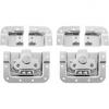 Adam Hall Hardware SPLIT-LID - Bag of 2 Butterfly Latch short Cranked 14 mm deep with Split Dish