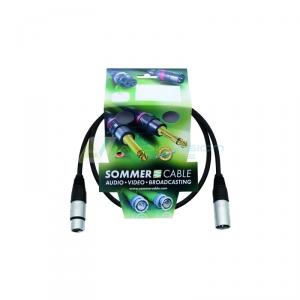 SOMMER CABLE XLR cable 3pin 0.9m bk