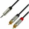 Adam Hall Cables K4 YWCC 0090 - Audio Cable REAN 3.5 mm Jack stereo to 2 x RCA male 0.9 m