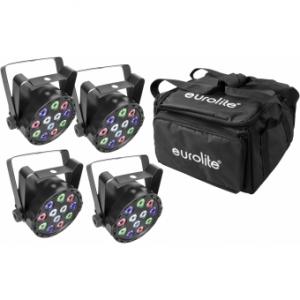 EUROLITE Set 4x AKKU Mini PARty RGBW Spot + Soft-Bag