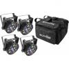 Eurolite set 4x akku mini party rgbw spot + soft-bag