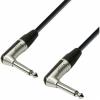 Adam Hall Cables K4 IRR 0015 - Instrument Cable REAN 6.3 mm angled Jack mono to 6.3 mm angled Jack mono 0.15 m