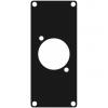 CASY103A/B - CASY 1 space aluminum cover plate - 1x D-size hole - Black version
