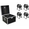 Eurolite set 4x led par-64 hcl 12x10w bk + case