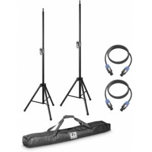 LD Systems DAVE 8 SET 2 - 2 x speaker stand with transport bag + 2 x speaker cable 5 m for DAVE 8 systems