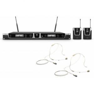 LD Systems U508 BPHH 2 - Wireless Microphone System with 2 x  Bodypack and 2 x Headset beige