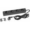Adam hall accessories 87470 usb - mains  power strip with 4 sockets +