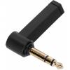 Adam Hall Connectors 4 STAR A JF3 JM3 A - 6.3 mm TRS jack to 6.3 mm angled TRS jack