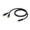 Ref711 - 3.5 mm jack male stereo to 2 x rca/cinch male - 1.5 meter -