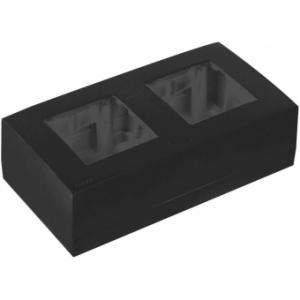 WB45D/B - Surface mount box double 45 x 45 mm - Black version