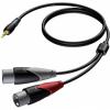 Cla712/3 - 3.5 mm jack male stereo - 2 x xlr male - 3