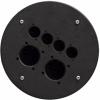 CRP342 - 2 x schuko size + 4 x d-size hole center plate