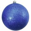 Europalms deco ball 10cm, blue, glitter 4x