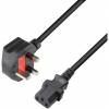 Adam Hall Cables 8101 KB 0150 GB - Power Cord BS1363/A - C13 1,0 mm&sup2; 1,5 m UK