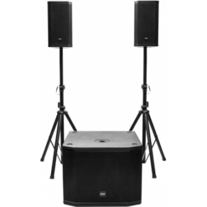 LIVEPACK1500D - Active system, 1000W Subwoofer (15'' LF)+ 2x250W RMS (8'' MF+1'' HF) tops