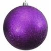 Europalms deco ball 10cm, purple, glitter