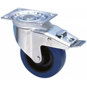 Guitel 37024 - Swivel Castor 100 mm with blue Wheel and Brake