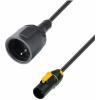 Adam Hall Cables 8101 KF 0150 T CON - 1.5 m Rubber Jacketed Extension Power Cord CEE7/7 socket to PowerCon True One 3 x 1.5 mm&sup2;